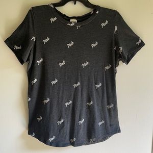 Dark gray and white PINK T-shirt